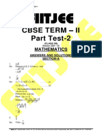 Cbse Term - Ii Part Test-2: Fiitjee