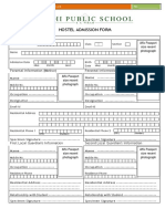 Hostel Admission Form: Student Information