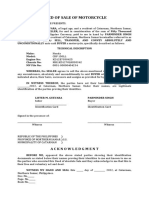 Deed of Sale of Motorcycle (ALMASCO)