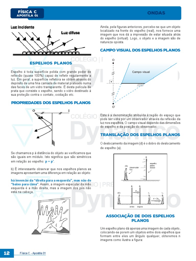 Associação de Dois Espelhos Planos | Download grátis PDF | Espelho ...
