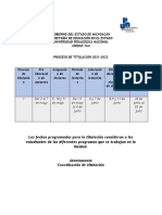 ProgramaciÃ N TitulaciÃ N Ciclo 2021-2022