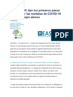 EASA/ECDC relajan medidas COVID