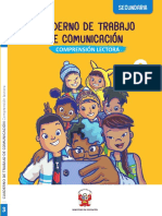 Cuaderno de Trabajo de Comunicación, Comprensión Lectora 3 Tercer Grado de Secundaria