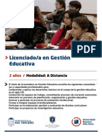 Información Licenciatura Gestión Educativa
