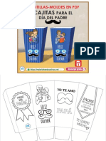 Cajitas para El Día Del Padre Plantillas-Moldes en PDF