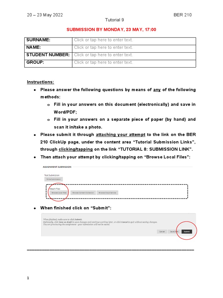 BER 210 Tutorial 9 Submission Guide | PDF | Justice | Crime & Violence