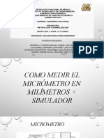 Cómo medir un micrómetro en milésimas de milímetro y simulador