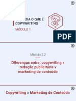 2.2 Diferenças Entre - Copywriting X Redação Publicitária X Marketing de Conteúdo