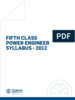 Fifth Class Power Engineer Syllabus - 2012