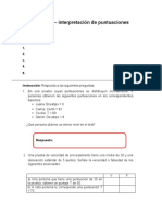 Ejercicio de interpretación de puntuaciones en tests psicométricos