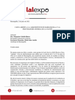 Carta abierta a La Arquidiócecis de Barranquilla y La Procuraduría General de La Nación