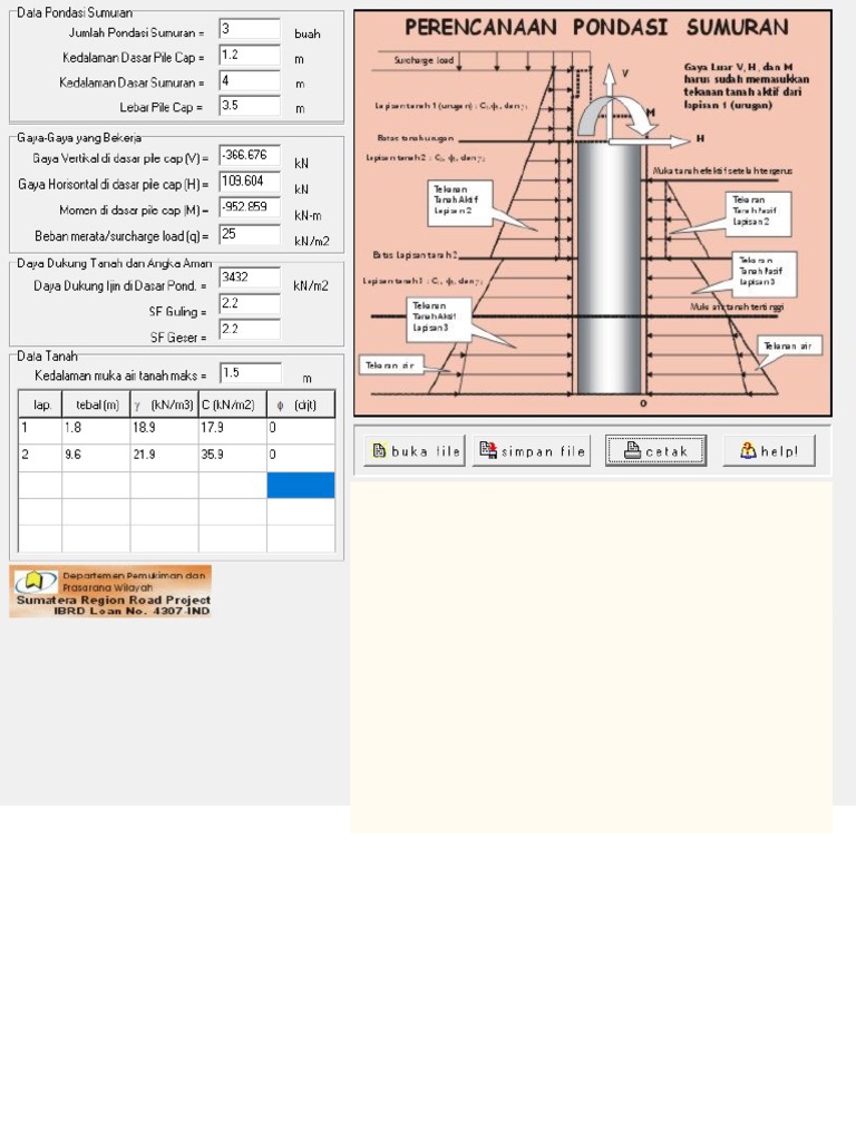 Perencanaan Pondasi Sumuran SRRP | PDF | Sains & Matematika