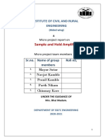 Sample and Hold Amplifier: Institute of Civil and Rural Engineering