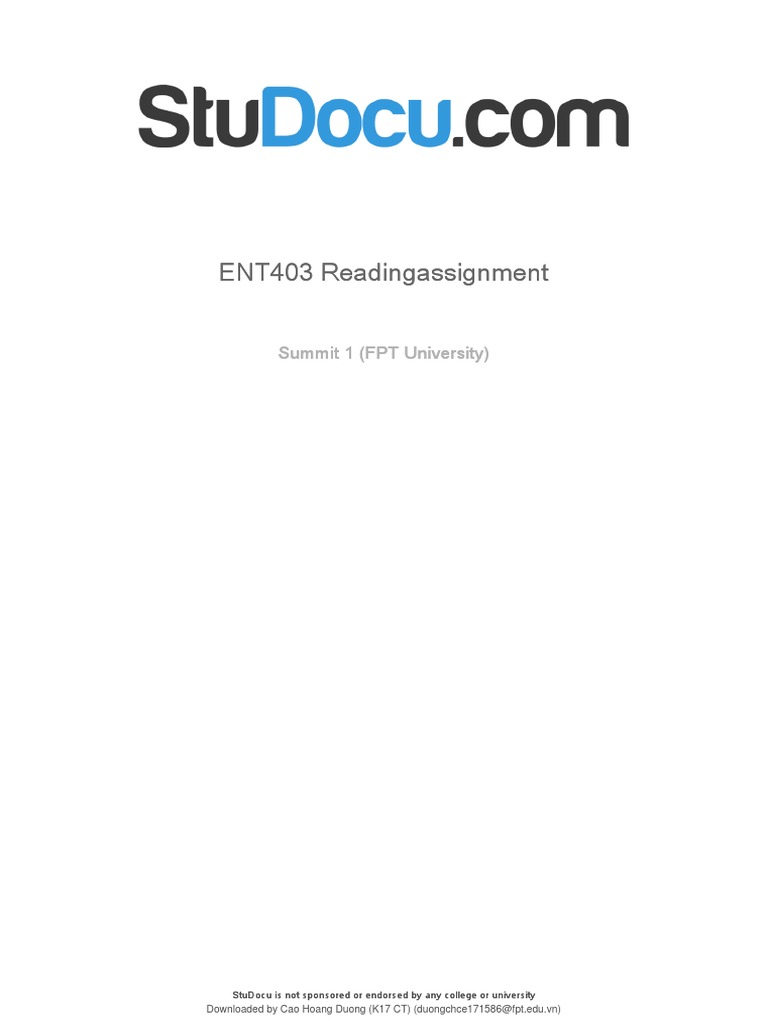 ENT403 Summit 1 Answer Key | PDF
