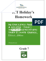 ICT Holiday's Homework: Grade 7
