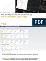 Unit 1: Creating An Object Page: Week 2: Building Your First SAP Fiori Elements App