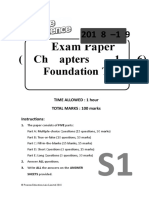 Exam Paper: (CH Apters 1 - 6) Foundation Tier