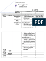 Department of Education: Day and Time Learning Areas Learning Competencies Learning Tasks Mode of Delivery