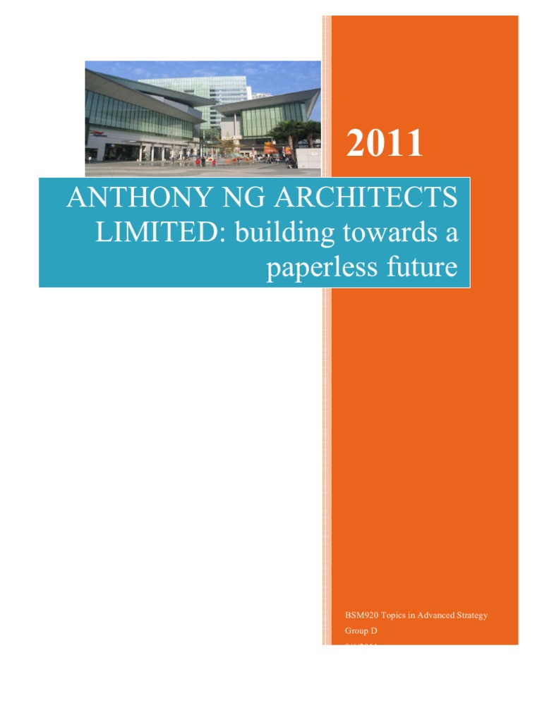 Anthony NG Architects Limited PDF Architect Strategic Management