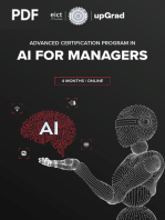 Ai For Managers: Advanced Certification Program in