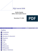 L TEX Tutorial 2008: Amélie Anglade QMUL IEEE Student Branch