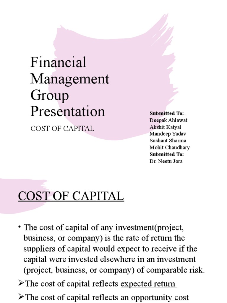 Financial Management PPT Sem 4 | PDF | Cost Of Capital | Equity (Finance)