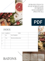 Introduction To Food Science and Nutrition Management (Practical)