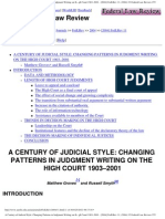 A Century of Judicial Style