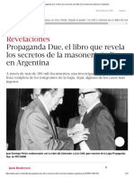Propaganda Due, El Libro Que Revela Los Secretos de La Masonería Italiana en Argentina