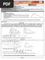 Mathematics 9 - Week 5 Q4