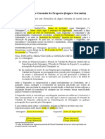 Formulário de Garantia Da Proposta - SEGURADORA - PREENCHER