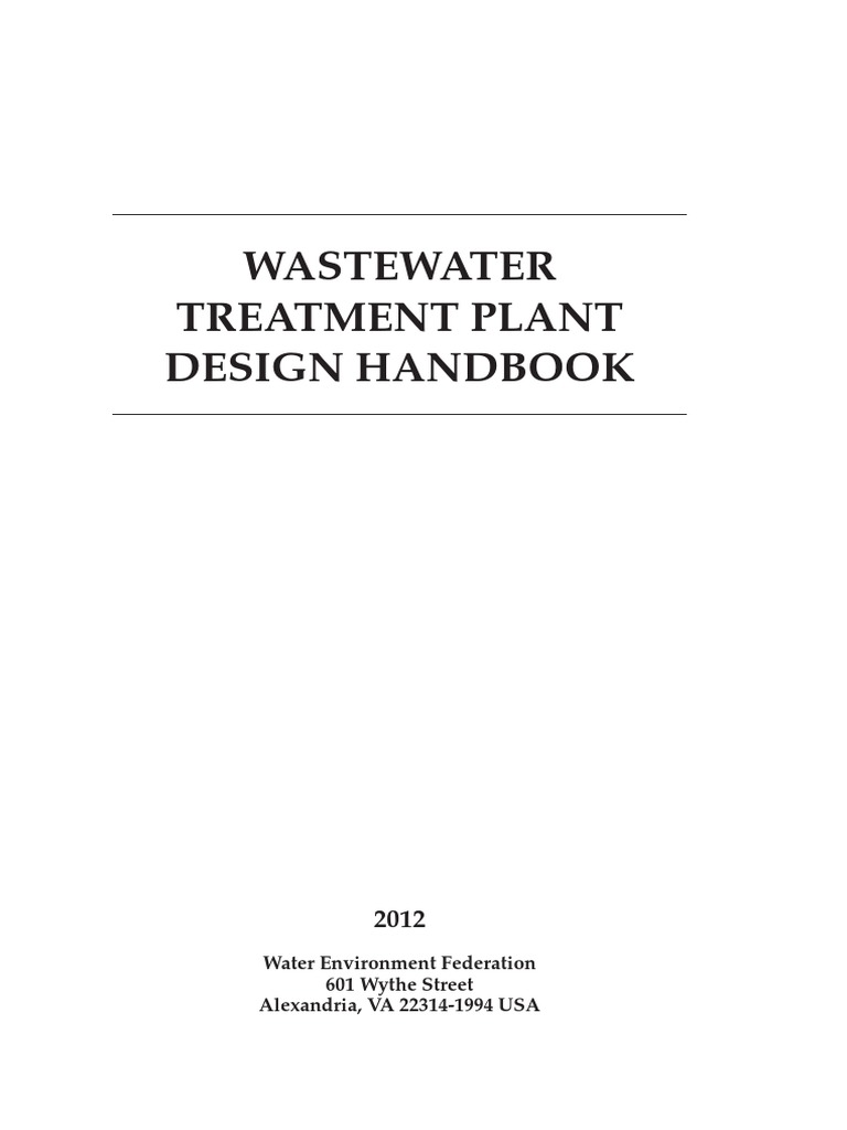Wastewater Treatment Plant Design Handbo | PDF | Sewage Treatment ...
