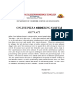 Online Pizza Ordering System Abstract