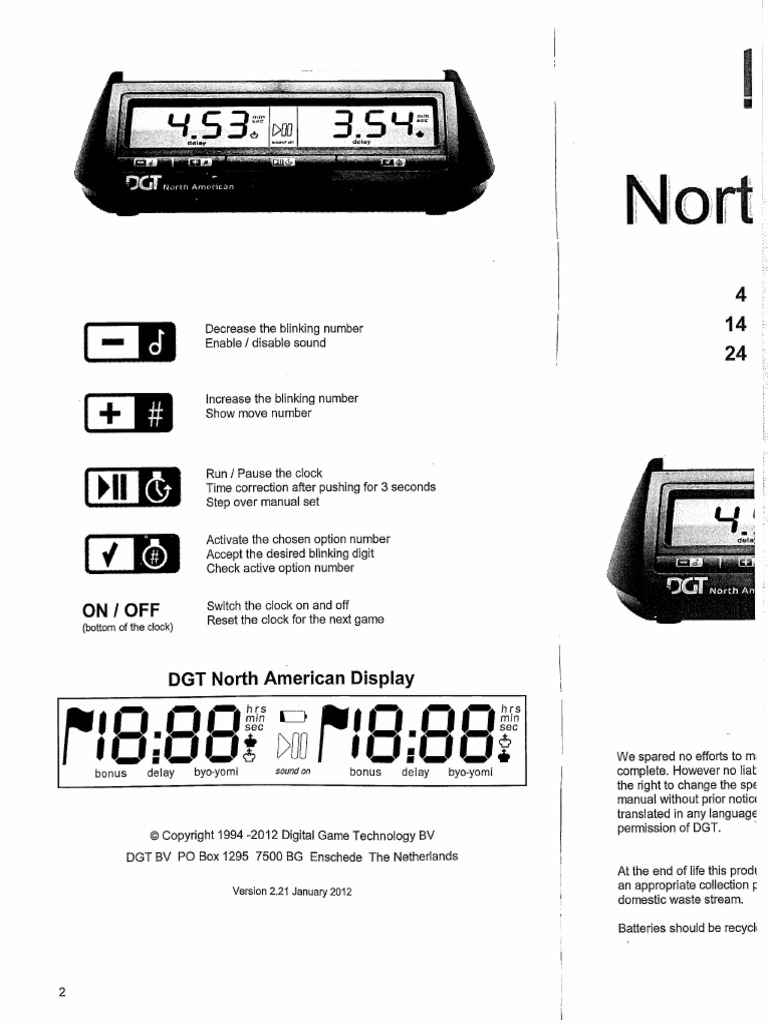 Chess Clock Instructions PDF