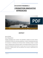 Tourism Promotion Innovative Approaches: Aicte Activity Program - 5