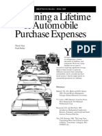 Examining A Lifetime of Automobile Purchase Expenses: Floyd Vest Paul Fuller