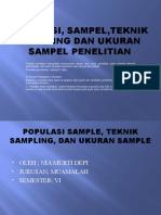 Populasi, Sampel, Teknik Sampling Dan Ukuran Sampel Penelitian