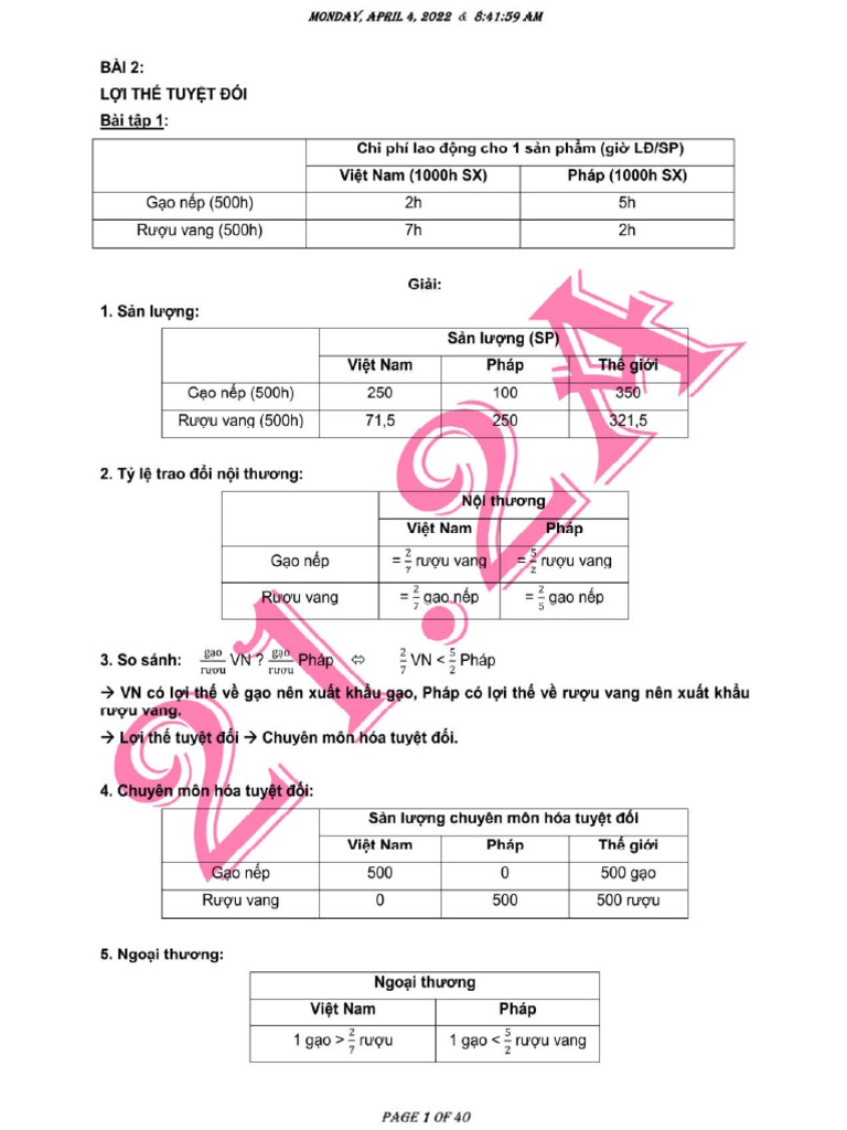 Bai Tap Tong Hop - 21.2a | PDF