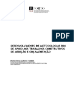 Desenvolvimento de Metodologias Bim de Apoio Aos Trabalhos Construtivos de Medição E Orçamentação