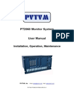 PT2060 Monitor System User Manual: Installation, Operation, Maintenance