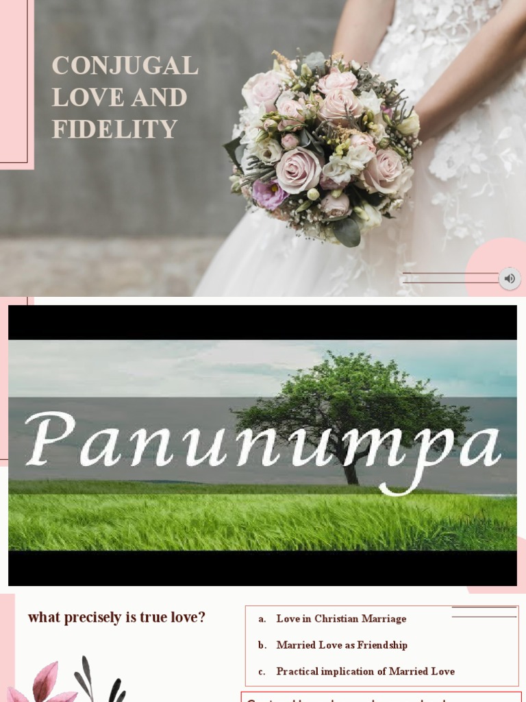 Understanding Conjugal Love and Fidelity | PDF | Marriage | Love