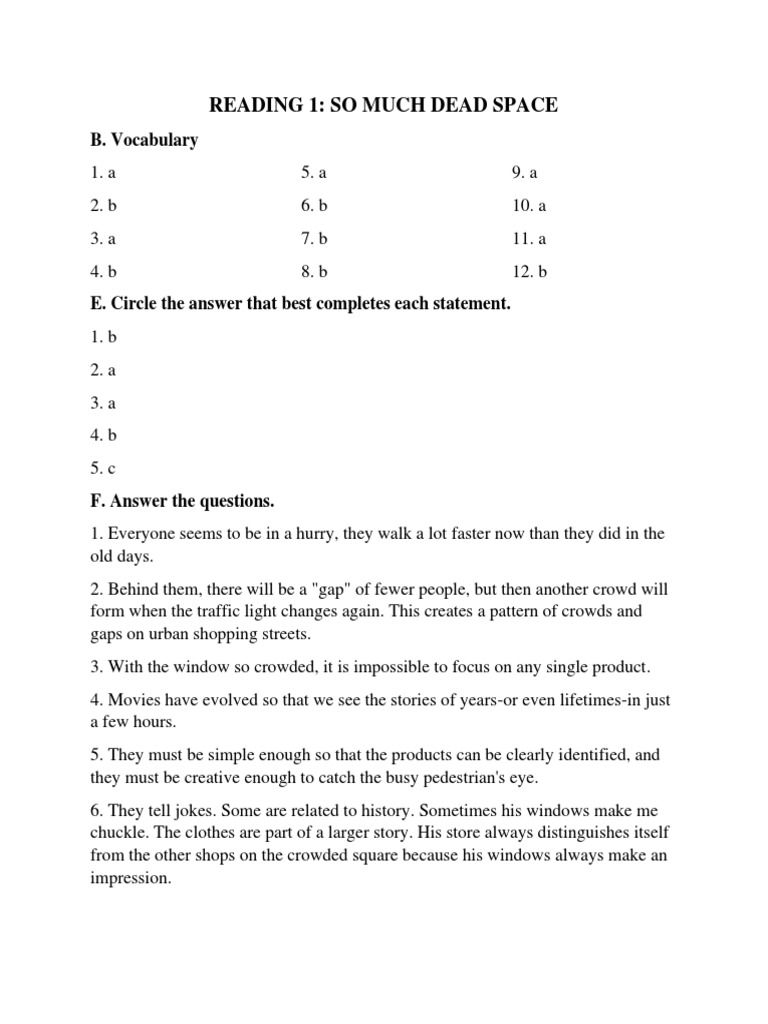 Reading 1 - Unit 2 | PDF