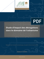 Rapport Etude D'impact Des Dérogations Dans Le Domaine de L'urbanisme