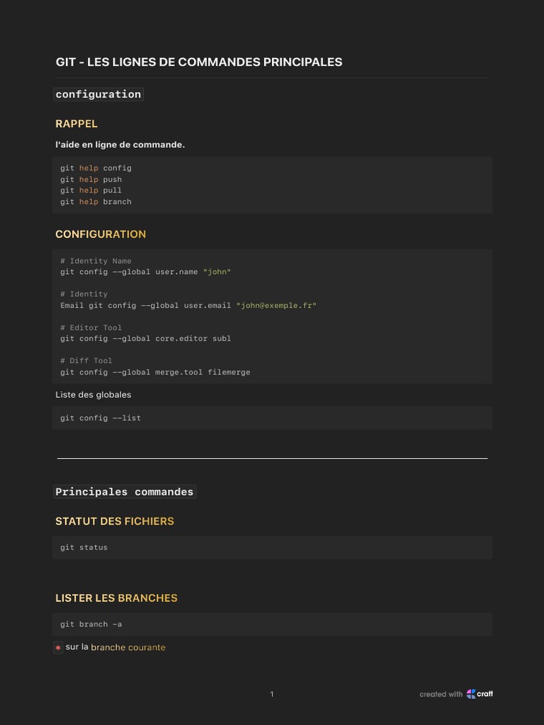 Commandes Git Essentielles en Ligne | PDF | Fichier informatique ...