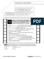 Welcome To The Young Film-Makers Course.: Must, Mustn't and Needn't / Don't Have To