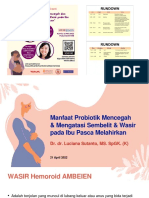 Materi DR DR Luciana Sutanto MS SPGK - Manfaat Probiotik Mencegah & Mengatasi Sembelit