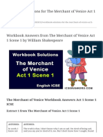 The Merchant of Venice Workbook Answers Act 1 Scene 1 Icse