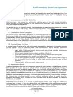 I. Client Definition & Service Activation: NAN Connectivity Service Level Agreement