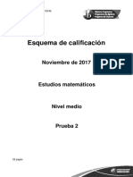 Esquema de Calificación Noviembre de 2017 Estudios Matemáticos Nivel Medio Prueba 2