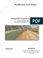 Project Identification Draft Report: Thalagad Lift Irrigation Project